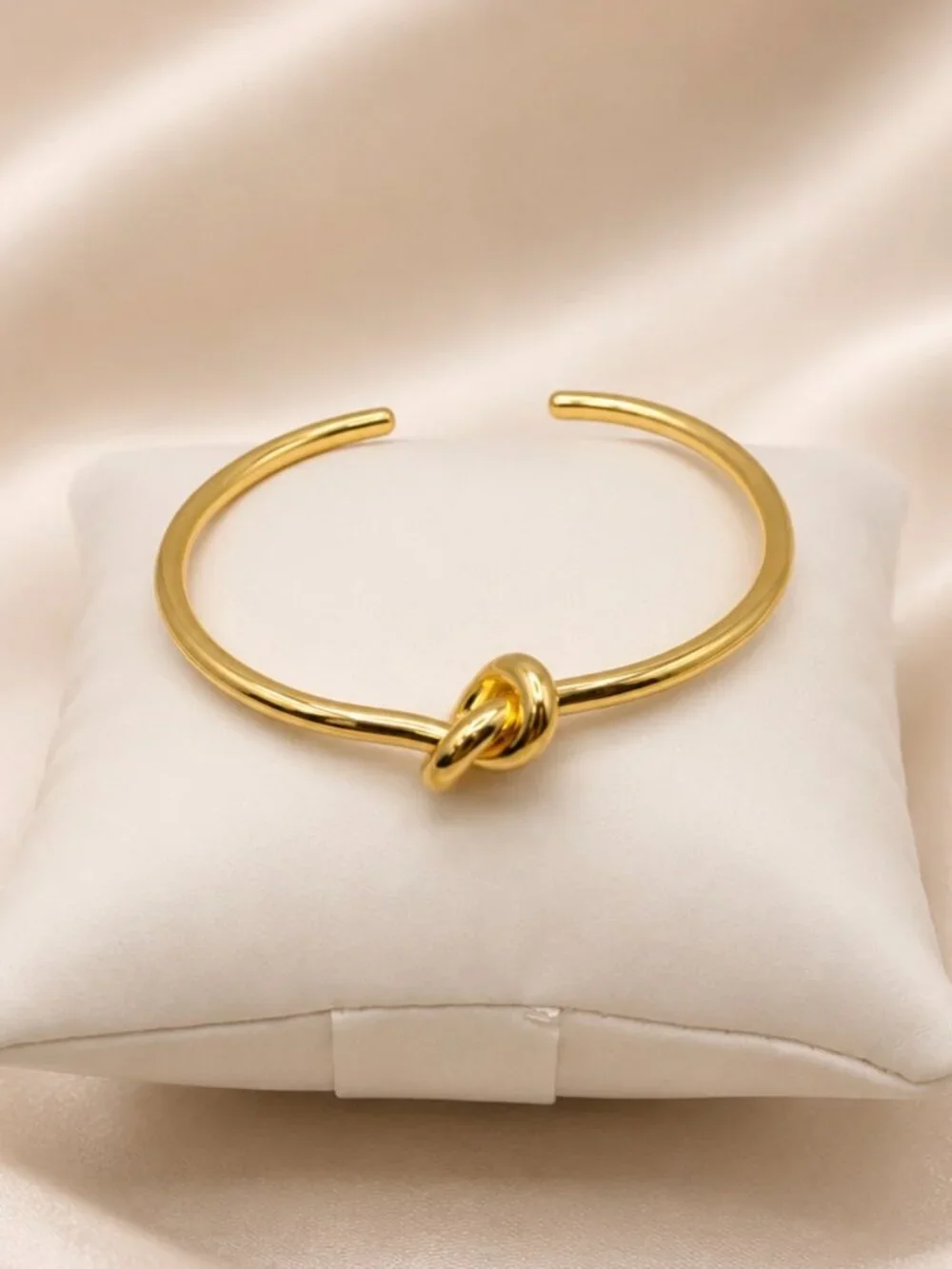 Knot Cuff Bracelet-14K Gold Plated- Open Bangle- NEW!!